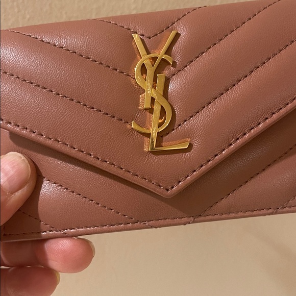 YSL Cassandre Quilted Leather Fragments Card  Holder - Picture 11 of 14